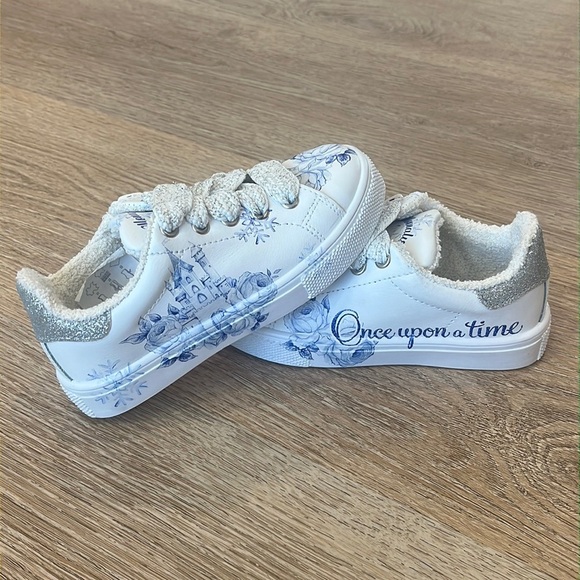 Monnalisa Rose Glitter Sneakers Girls 8T (EU 27) Made in Italy NWOT Designer - Picture 7 of 16